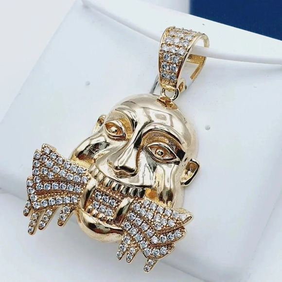 "14K Gold Plated Cubic Zircon Pendant, INUS1BR067 - Picture 4 of 9